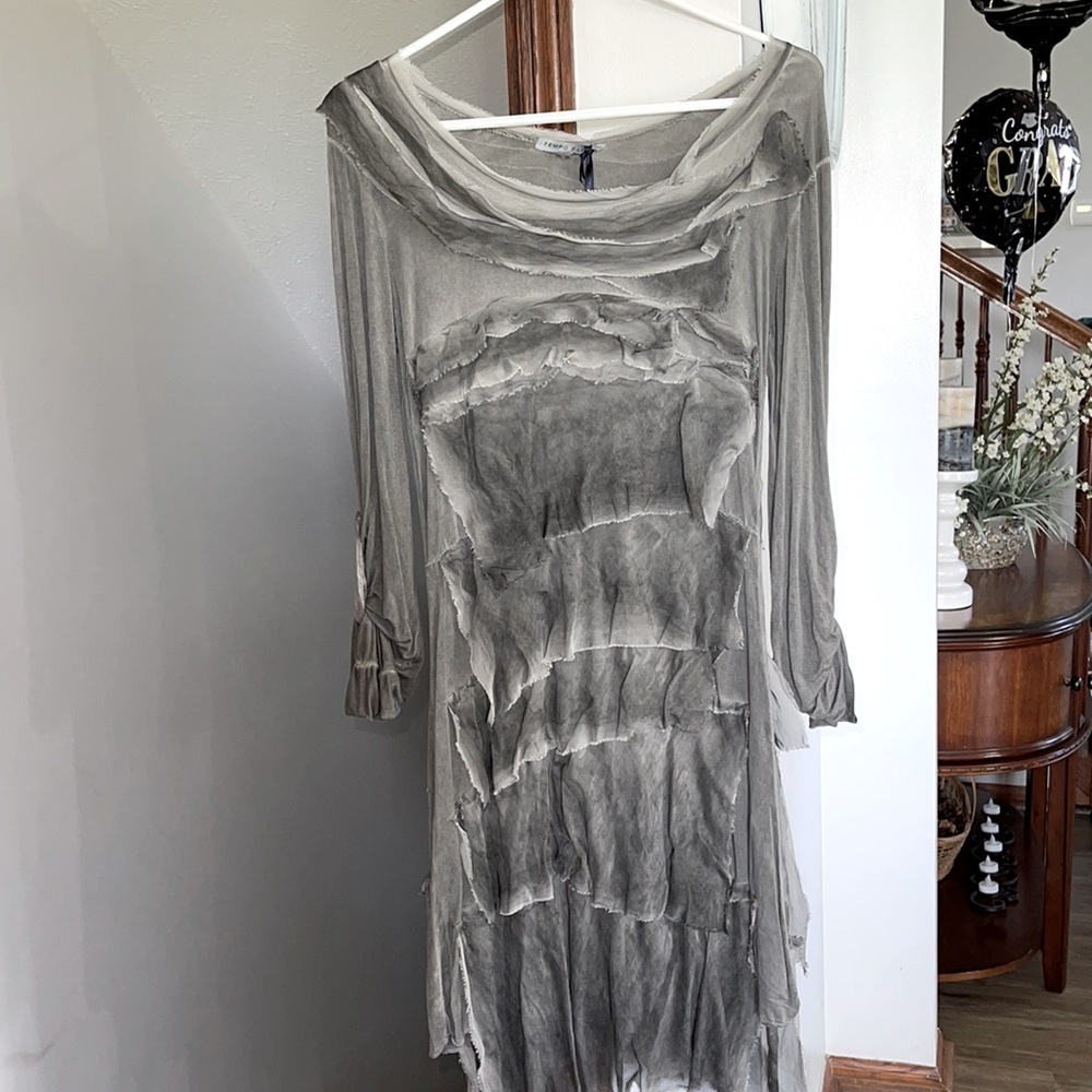 Tempo Paris- Tiered 100% Silk Dress